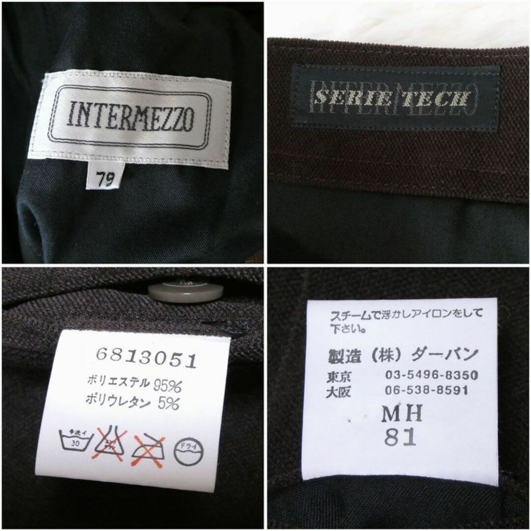 INTERMEZZO(インターメッツォ)のINTERMEZZO ダーバン メンズズボン タックパンツ こげ茶 メンズのパンツ(スラックス)の商品写真