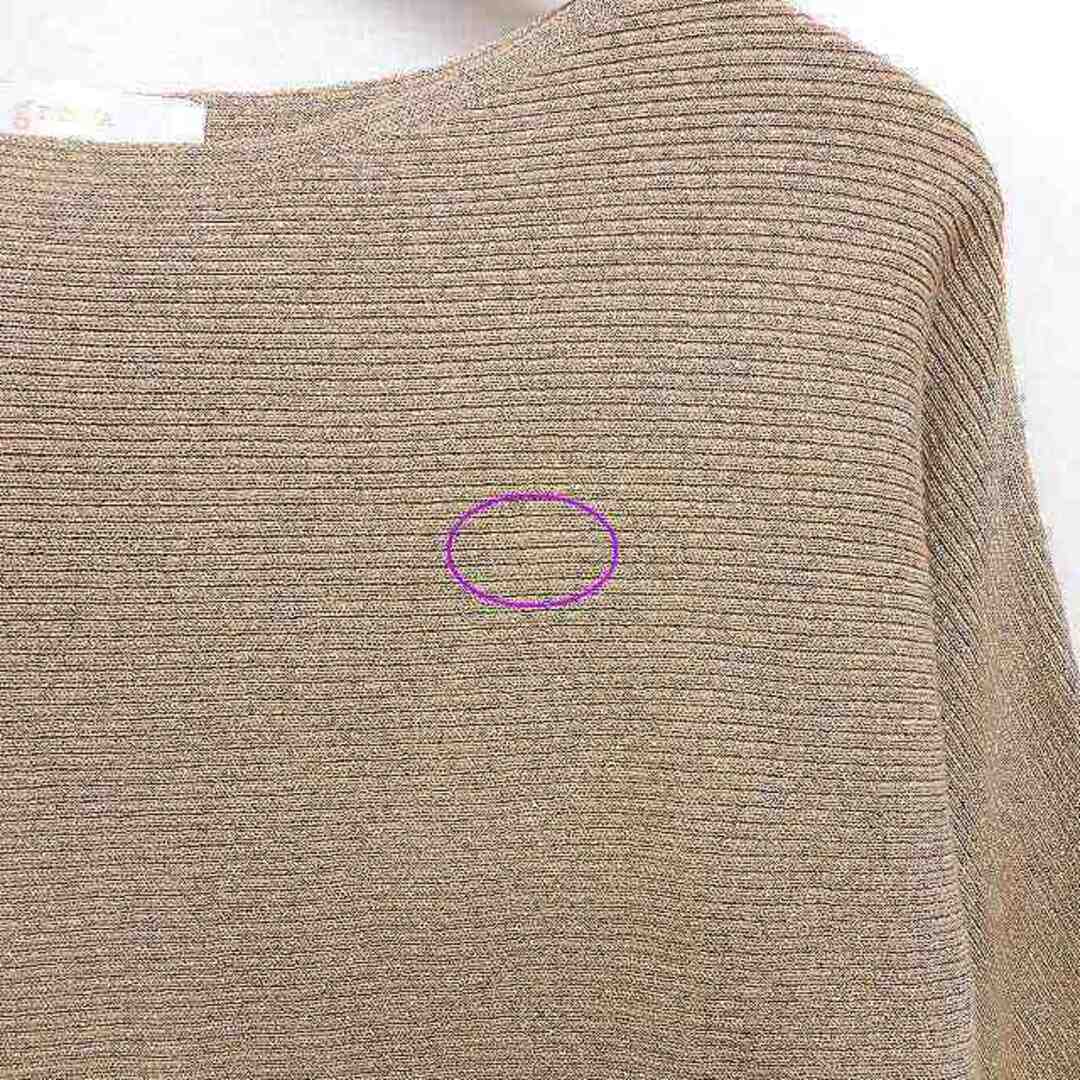grove(グローブ)のグローブ grove セーター ニット ラメ混 切替リブ 七分袖 丸首 M レディースのトップス(ニット/セーター)の商品写真