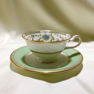 ノリタケ(Noritake)のノリタケ　吉野　ヨシノ　カップ＆ソーサー　未使用品　グリーン(グラス/カップ)