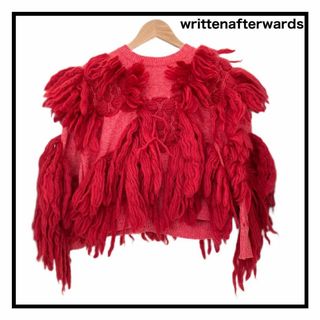 リトゥンアフターワーズ(writtenafterwards)の【writtenafterwards】　ニット　セーター　レッド　2017AW(ニット/セーター)