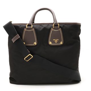 PRADA プラダ   トートバッグ BN1831 ナイロン  ソフトカーフ NERO ブラック   テスート 2WAY ハンドバッグ ショルダーバッグ 【本物保証】