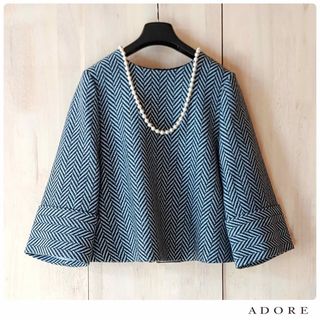 ◆幻◆ 希少美品　ADORE 定価3万円 コンパクトラッセルイージーブラウス