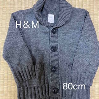 エイチアンドエム(H&M)のH＆M  カーディガン　80cm グレー　卒園　入園　フォーマル　フォト(カーディガン/ボレロ)