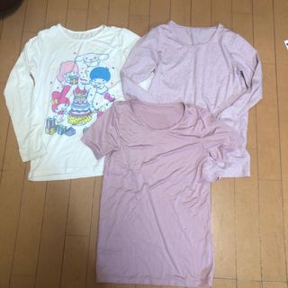 ユニクロ(UNIQLO)のヒートテック140.150まとめ売り女の子★UNIQLO，gu(Tシャツ/カットソー)