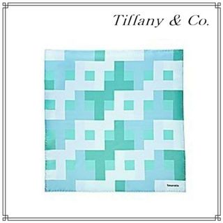 ティファニー(Tiffany & Co.)のティファニー Tiffany ピクセル シルク スクエア スカーフ(バンダナ/スカーフ)