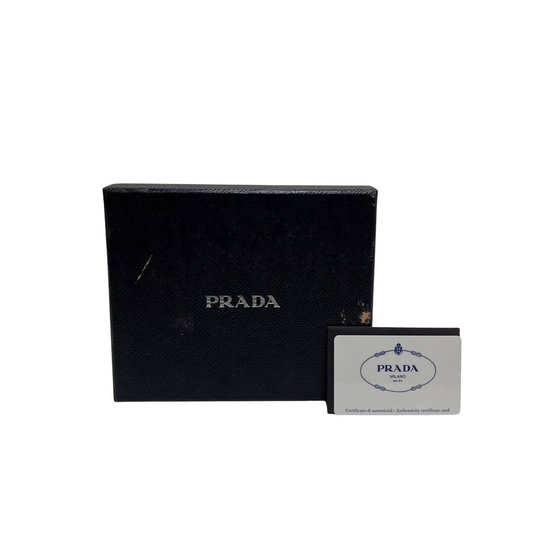 PRADA - 未使用保管品 箱付き PRADA プラダ ロゴ 金具 サフィアーノ