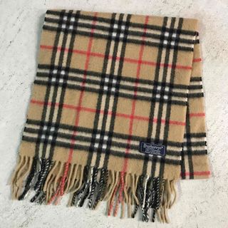 BURBERRY - バーバリー カシミア マフラー ノバチェック キャメル