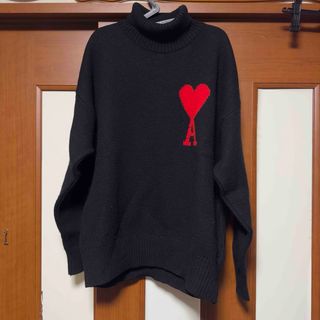 ami - AMI アミ Ace of Hearts ハート フーディ ニット パーカー Lの