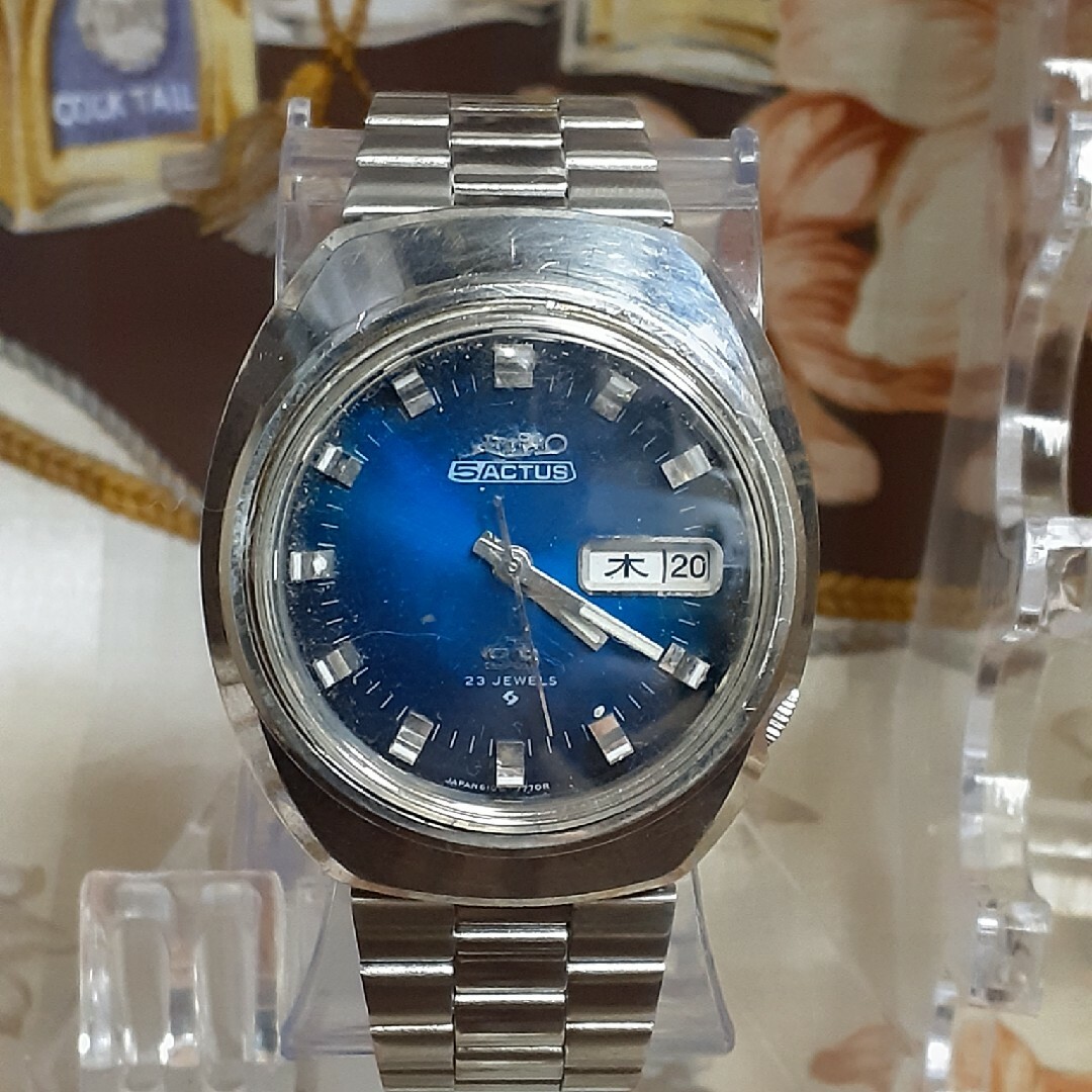 SEIKO(セイコー)の稼働時計70年代ヴィンテージ自動巻OH済セイコー5/アクタスSS日付&カレンダ― メンズの時計(腕時計(アナログ))の商品写真