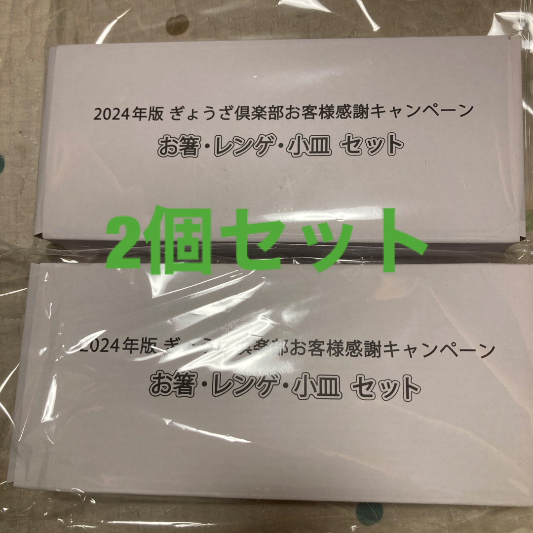 2人用ペアでどうぞ！餃子の王将「お箸・レンゲ・小皿セット」2個セット インテリア/住まい/日用品のキッチン/食器(カトラリー/箸)の商品写真