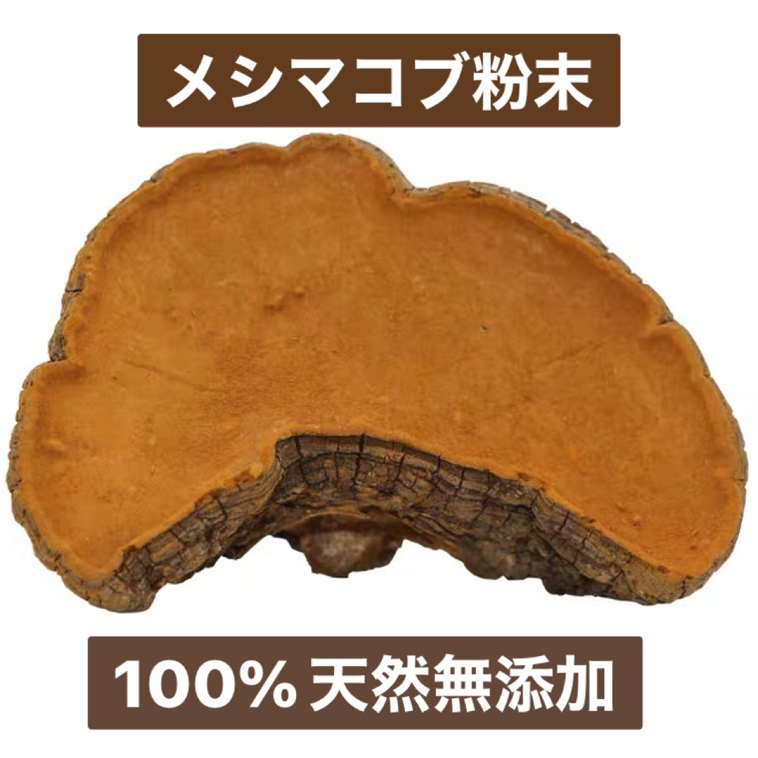 メシマコブ粉末100g 100%天然無添加 桑黄 野生 霊芝 サルノコシカケ 食品/飲料/酒の健康食品(その他)の商品写真