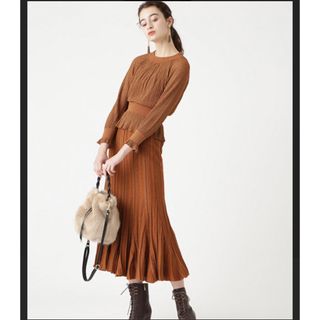 ジルスチュアート(JILLSTUART)のJILLSTUART クレアニットアップワンピース(ロングワンピース/マキシワンピース)