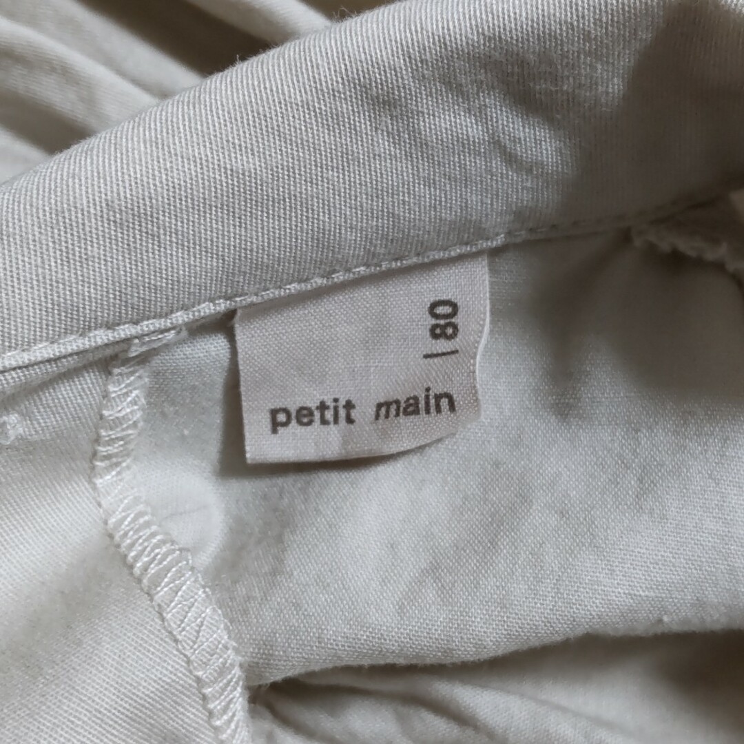 petit main(プティマイン)のプティマイン シャツワンピ 80 キッズ/ベビー/マタニティのベビー服(~85cm)(ワンピース)の商品写真