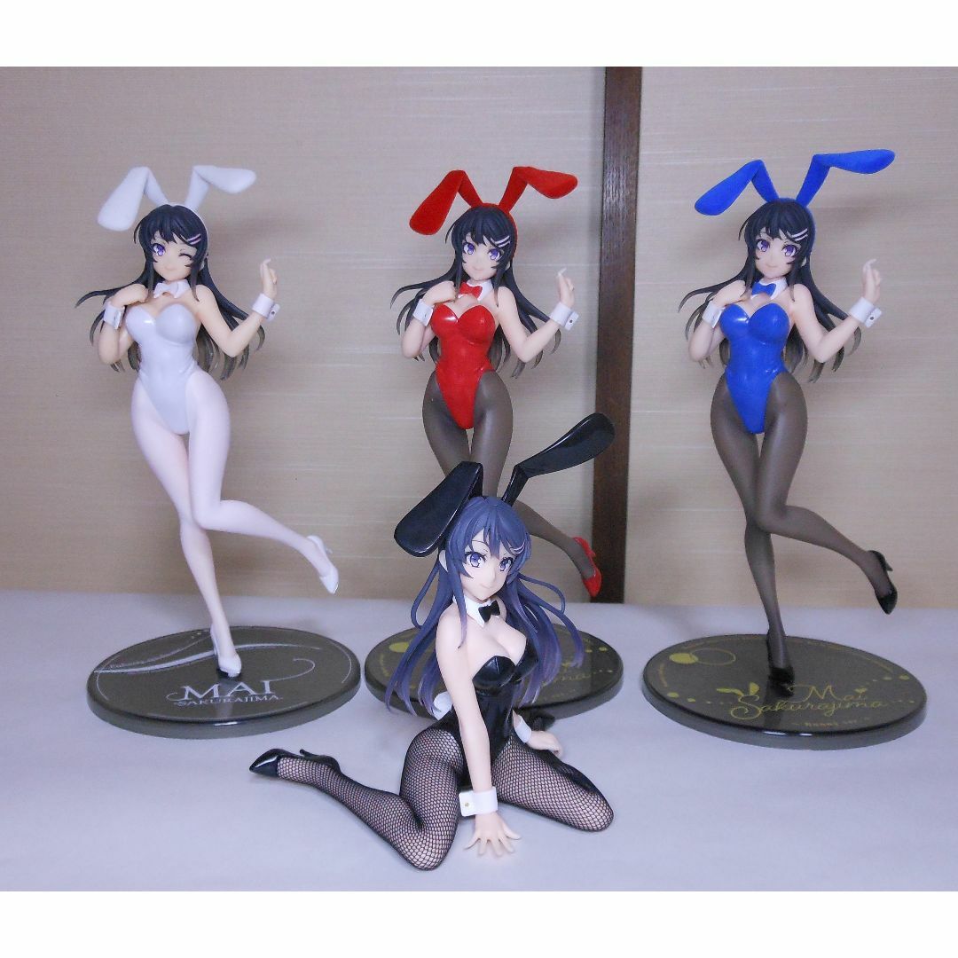 タイトープライズ　青ブタ　桜島麻衣　バニーフィギュア4種セット　中古品