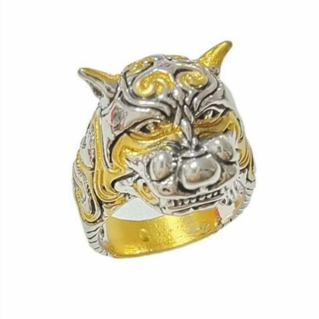 【SALE】リング メンズ ゴールド タイガー トラ とら 虎 指輪 20号 メンズのアクセサリー(リング(指輪))の商品写真