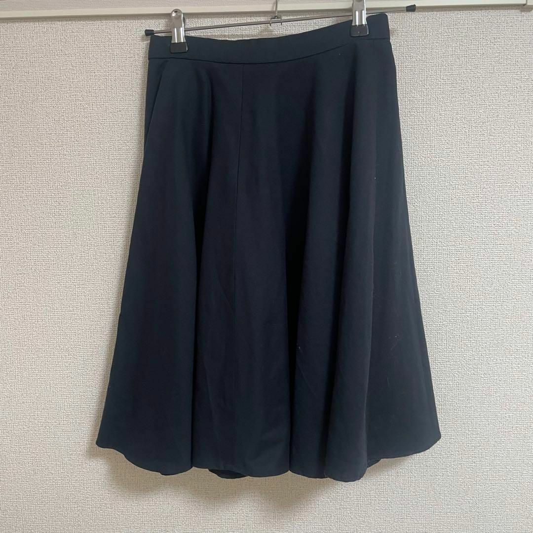 Noble(ノーブル)のNoble スカート　フレアスカート　Aライン　ネイビー　膝丈　36 レディースのスカート(ひざ丈スカート)の商品写真