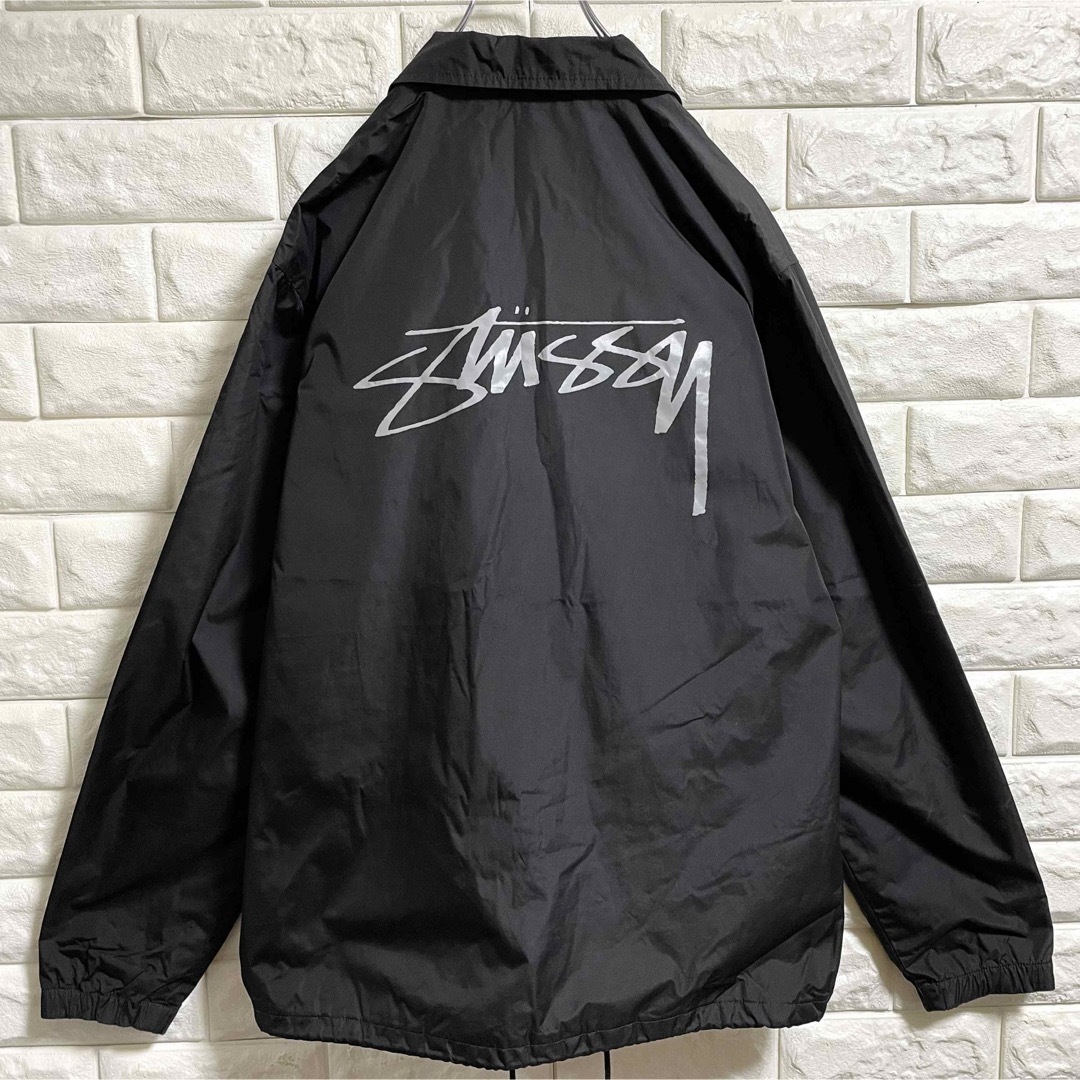 STUSSY  ステューシー　コーチジャケット　刺繍ロゴ　メンズXLサイズサーフィン