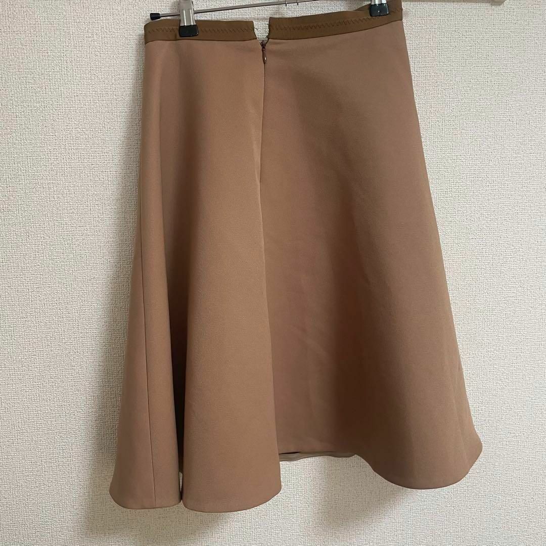 ROPE’(ロペ)のROPE スカート フレアスカート 膝丈 Aライン 36 ブラウン ベージュ レディースのスカート(ひざ丈スカート)の商品写真