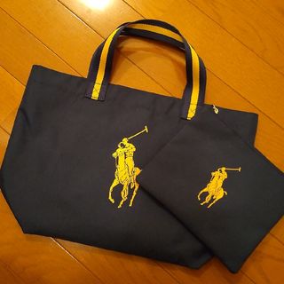 ポロラルフローレン(POLO RALPH LAUREN)のラルフローレン BIGポニー トートバッグ＆ポーチ セット 美品(トートバッグ)