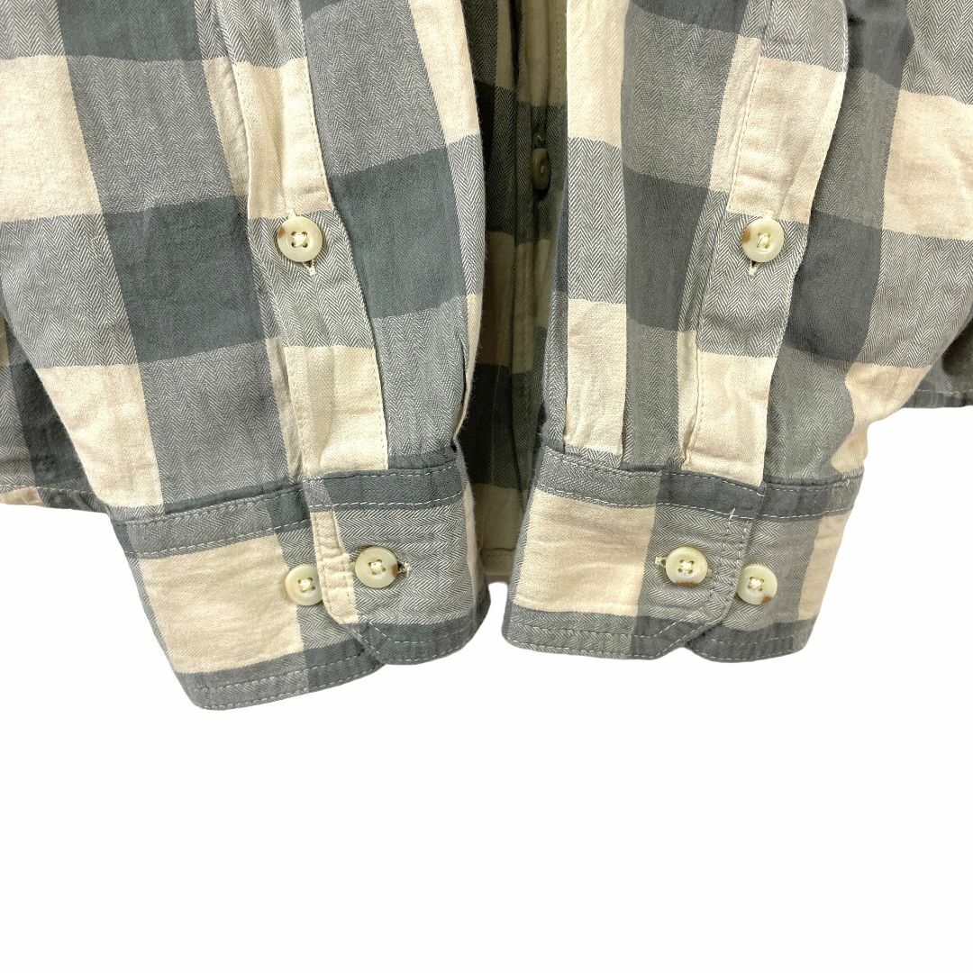 WOOLRICH(ウールリッチ)のウールリッチ グレー ベージュ ブロックチェック柄 メンズ 長袖シャツ XXL メンズのトップス(シャツ)の商品写真