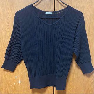 ジーユー(GU)の【美品】GU サマーニット(カットソー(半袖/袖なし))