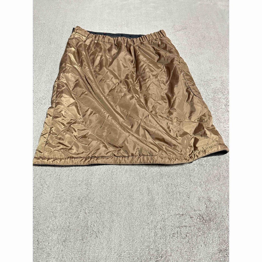 防寒キルティング巻きスカートLL レディースのスカート(ひざ丈スカート)の商品写真