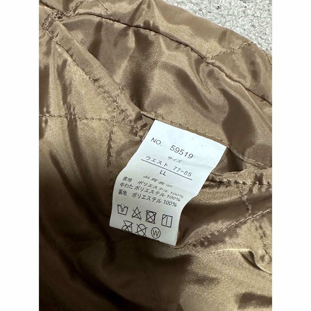 防寒キルティング巻きスカートLL レディースのスカート(ひざ丈スカート)の商品写真