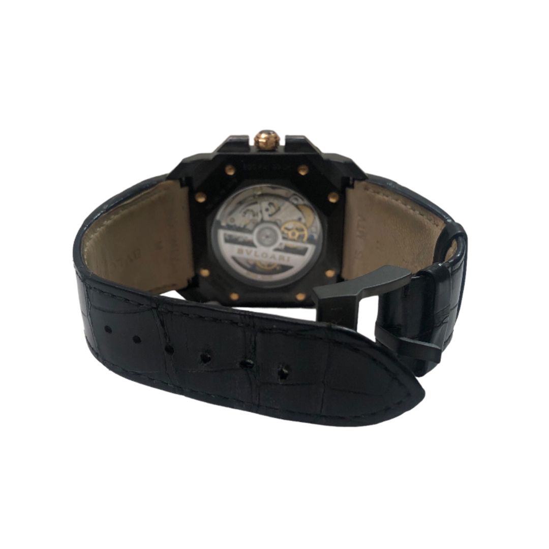 BVLGARI(ブルガリ)の　ブルガリ BVLGARI オクト ウルトラネロ クロノグラフ BGOP41SGCH(BGO41BBSPGVDCH) 黒文字盤 K18ピンクゴールド×ステンレス メンズ 腕時計 メンズの時計(その他)の商品写真
