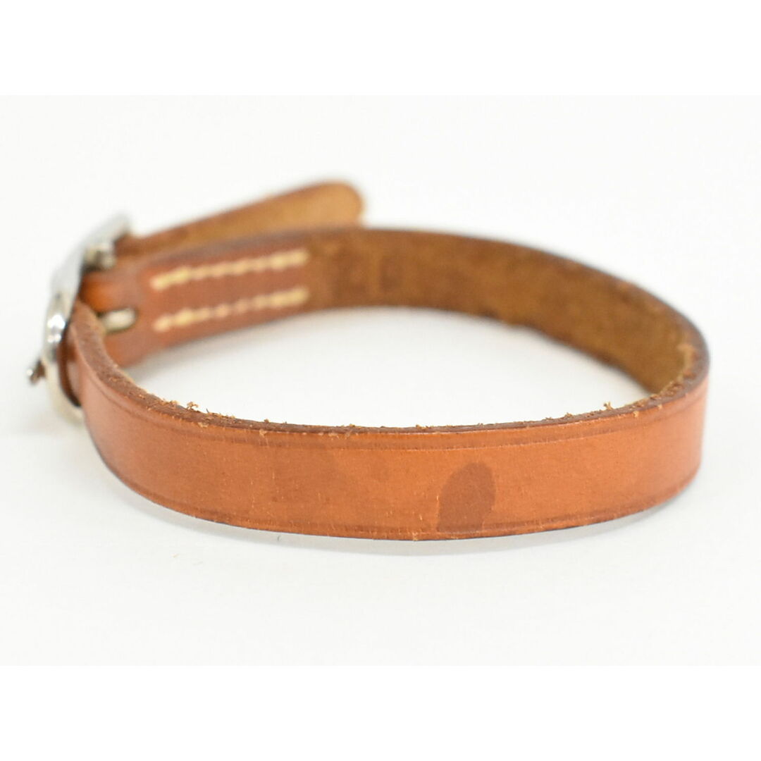 HERMES - 本物 エルメス HERMES レザー ブレスレット バングル HERMES - 本物 エルメス HERMES レザー ブレスレット バングル