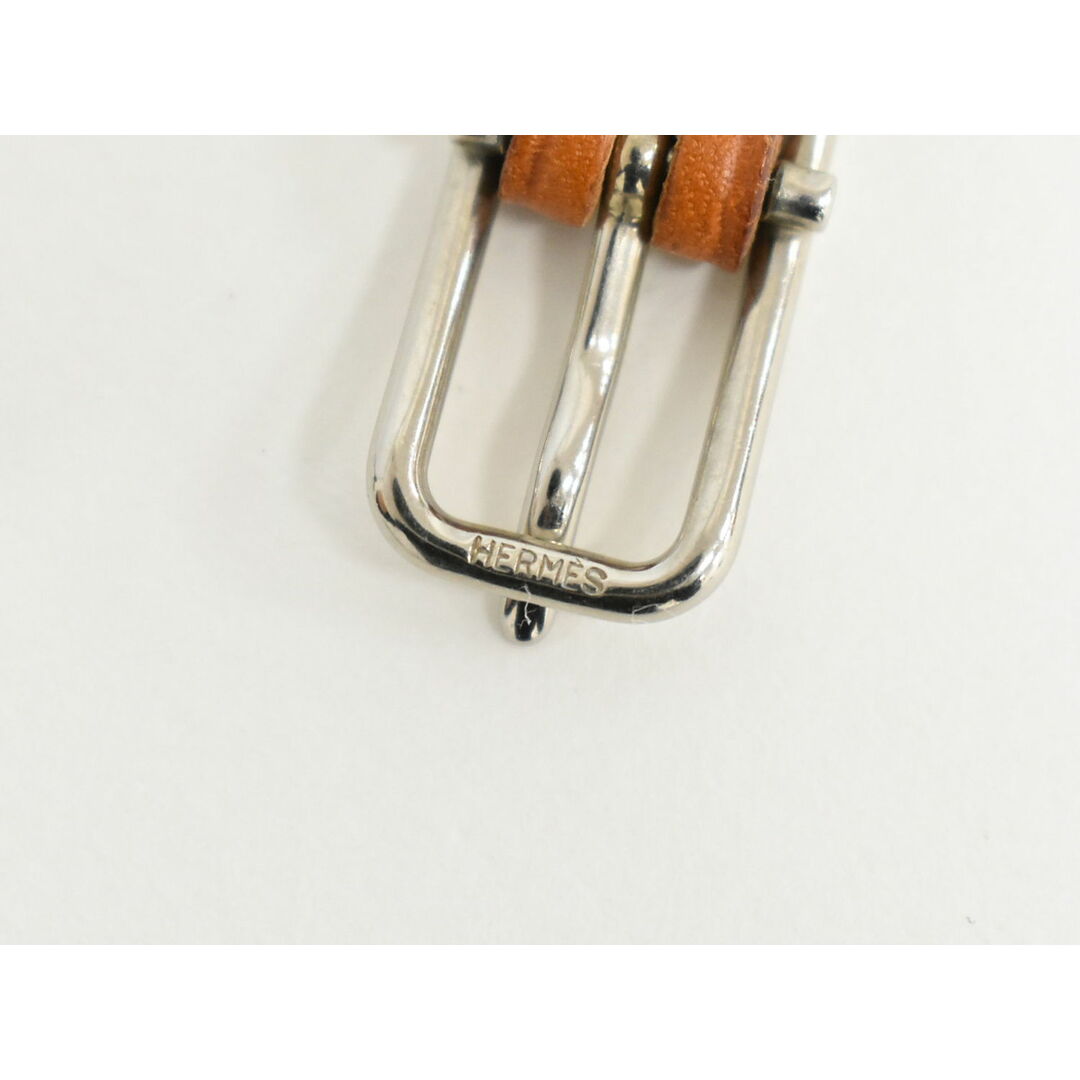 HERMES - 本物 エルメス HERMES レザー ブレスレット バングル HERMES - 本物 エルメス HERMES レザー ブレスレット バングル