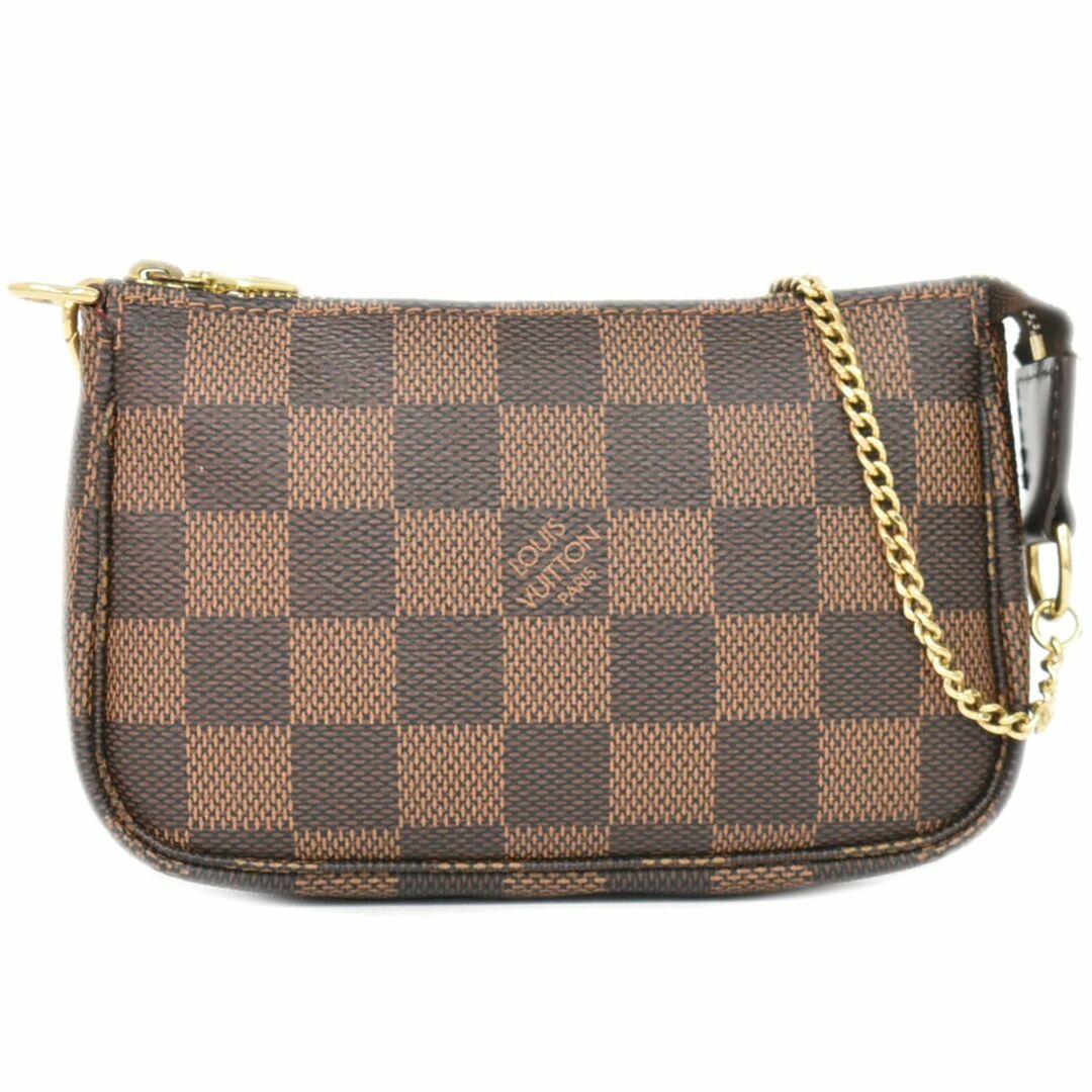 ポーチ本物 ルイヴィトン LV LOUIS VUITTON ミニ ポシェットアクセソワール ダミエエベヌ ハンドバッグ ポーチ ブラウン N58009 Pochette Accessoires ビトン バッグ