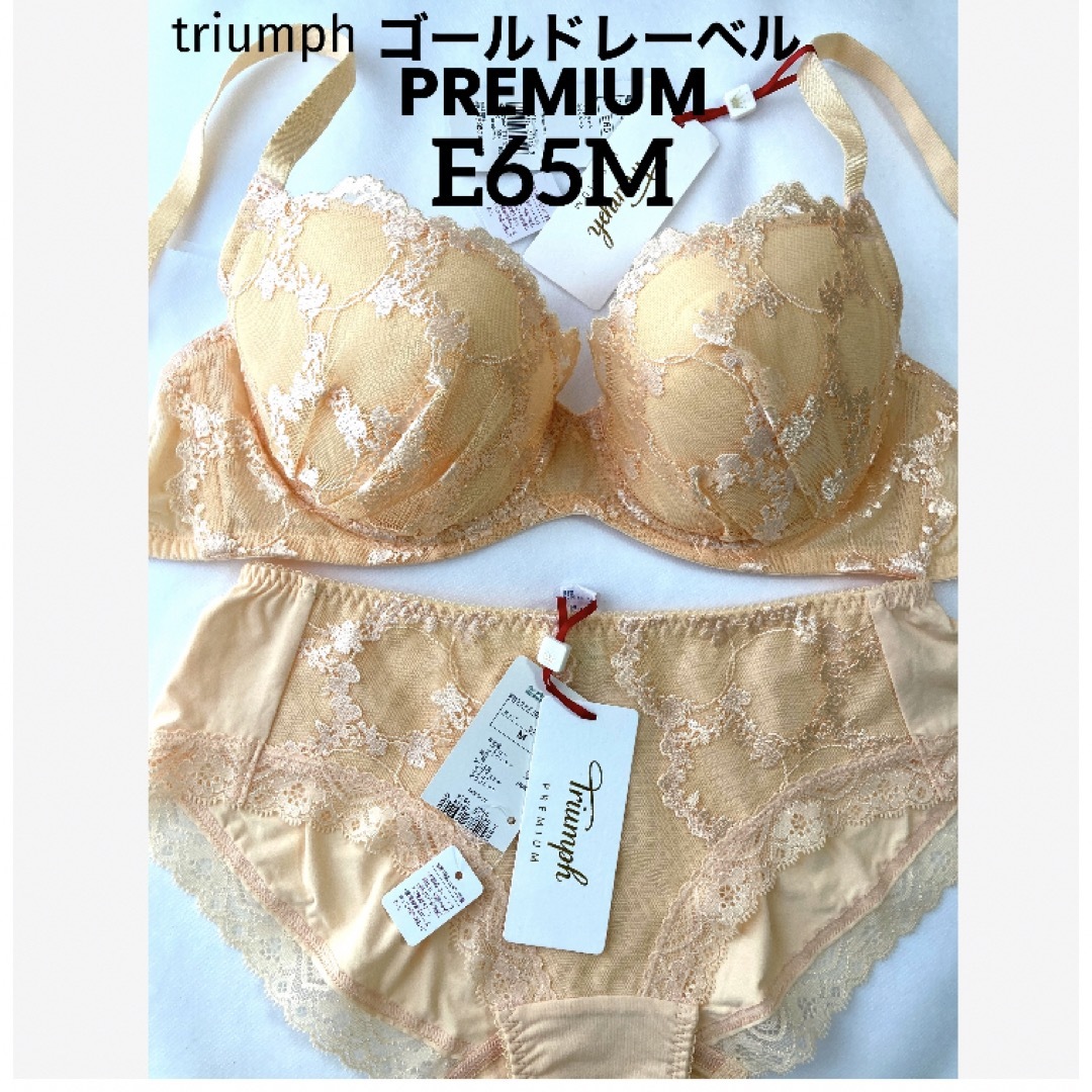 Triumph(トリンプ)の【新品タグ付】トリンプ／プレミアム・カスミソウ・E65M（定価¥13,860） レディースの下着/アンダーウェア(ブラ&ショーツセット)の商品写真