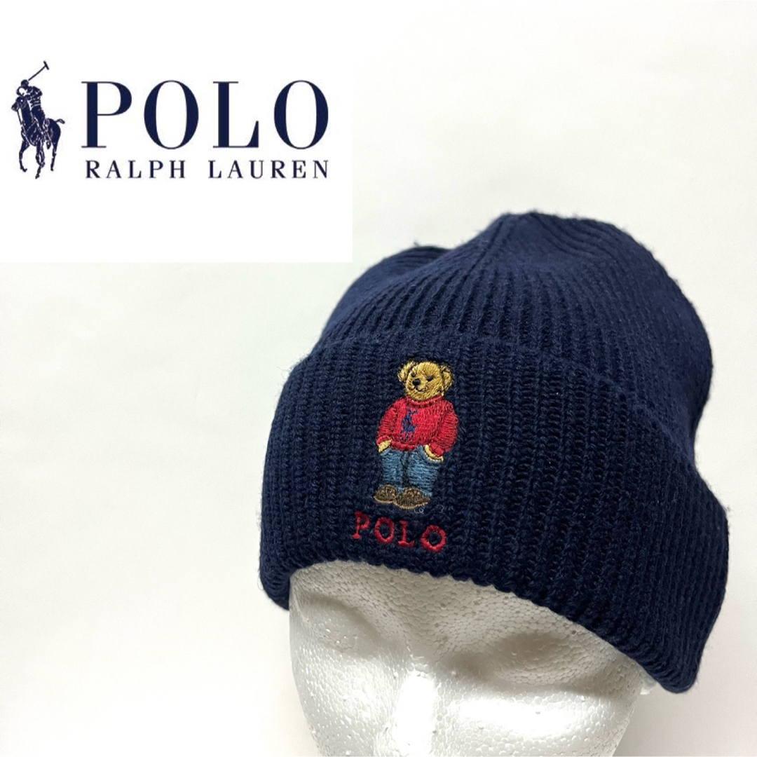 POLO RALPHLAUREN Knit Cap Navy | フリマアプリ ラクマ