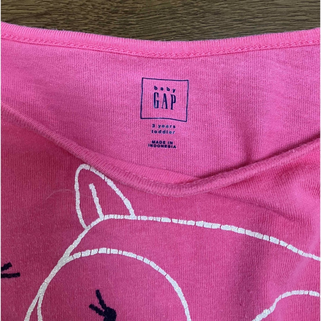 babyGAP(ベビーギャップ)のbaby GAP  ロンT  トップス　100cm  キツネ　ピンク キッズ/ベビー/マタニティのキッズ服女の子用(90cm~)(Tシャツ/カットソー)の商品写真