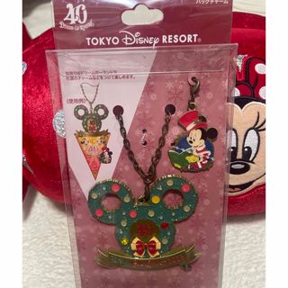 ディズニー(Disney)のディズニー40周年𓈒𓂂𓏸♡クリスマス ♡バッグチャーム🎄.*(キャラクターグッズ)