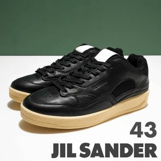 JIL SANDER ブラック キャンバス ローカット スニーカー 41