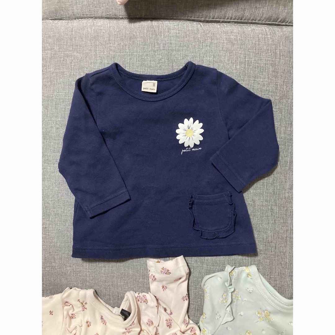 petit main(プティマイン)のプティマイン  トップス　長袖Tシャツ　3枚セット キッズ/ベビー/マタニティのベビー服(~85cm)(Ｔシャツ)の商品写真