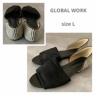 グローバルワーク(GLOBAL WORK)のGLOBAL WORK クッション スウェードパンプス フラット(ハイヒール/パンプス)