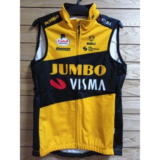 支給品　Jumbo visma　防風・サーマルベスト　サイクルジャージ　AGU(ウエア)