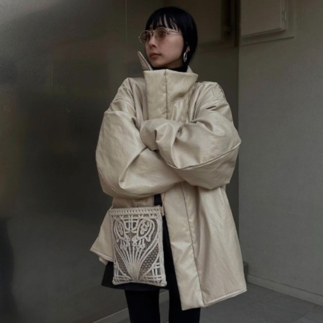 Ameri VINTAGE - PASTING LIKE FAKE LEATHER JACKETの通販 by Ameri VINTAGE - PASTING LIKE FAKE LEATHER JACKETの通販 by