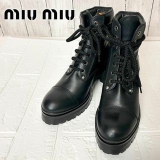 andsosishoes【良品】ミュウミュウ レースアップ ショートブーツ