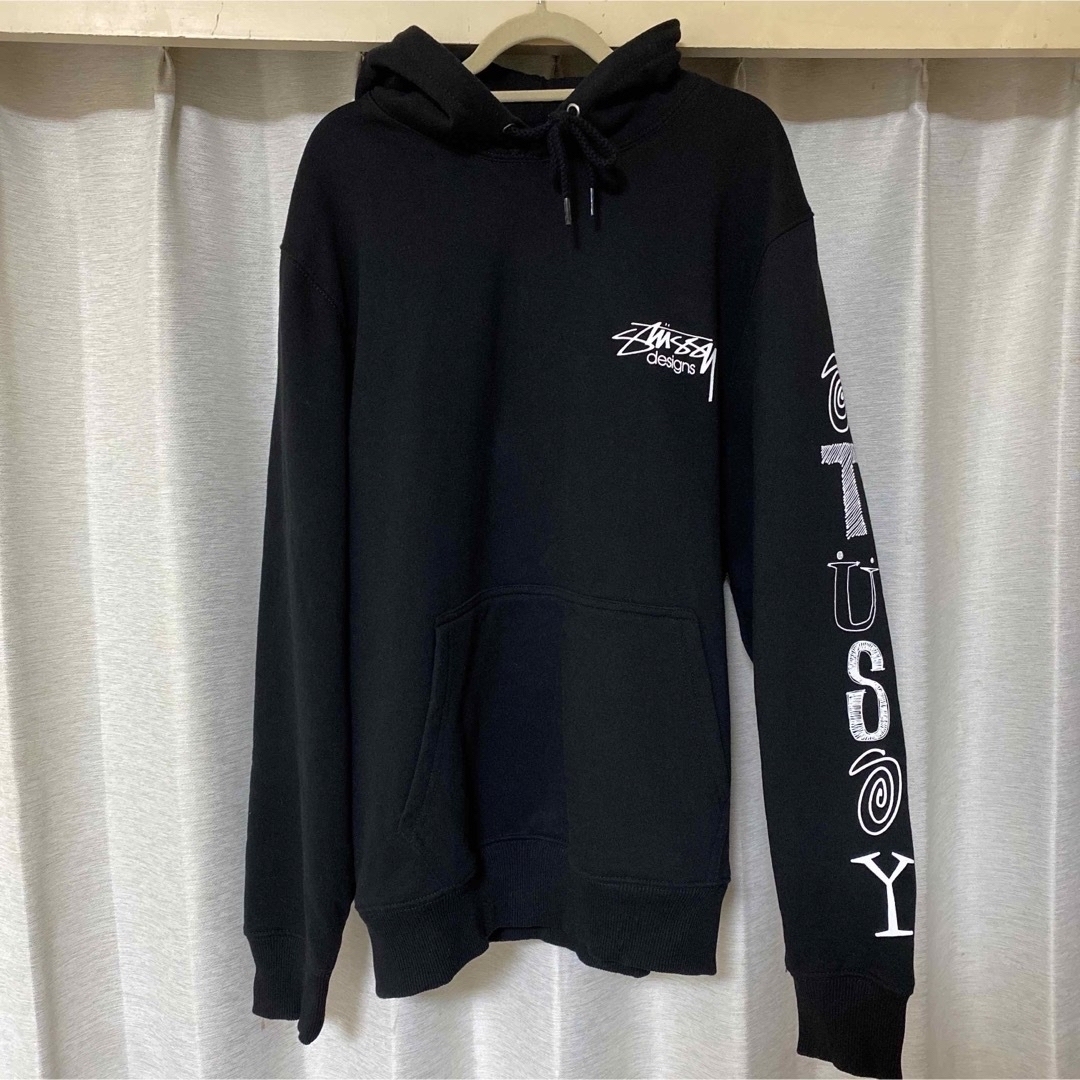 STUSSY ステューシー パーカー ブラック S スウェット フーディトップス