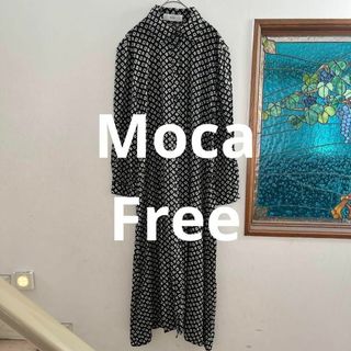 セレクトモカ(SELECT MOCA)のMoca 個性柄　ロングシャツワンピース　フリー(ロングワンピース/マキシワンピース)