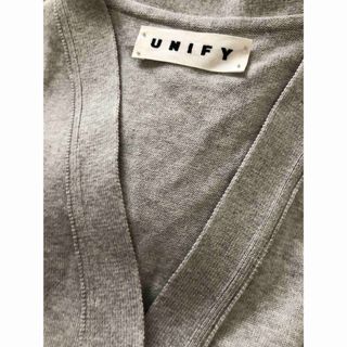 アーバンリサーチドアーズ(URBAN RESEARCH DOORS)の美品★UNIFY × URBAN RESEARCH*コットンカーディガン♪グレー(カーディガン)