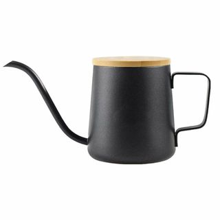 コーヒードリップポット 250ml 細口 ステンレス製 蓋付き 1人用 ブラック(調理道具/製菓道具)