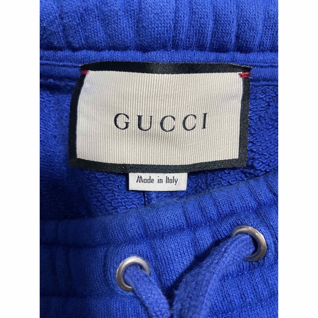 Gucci(グッチ)のGUCCIテクニカルジャージーパンツ/M/コットン/青/554411-XJAOM メンズのパンツ(その他)の商品写真