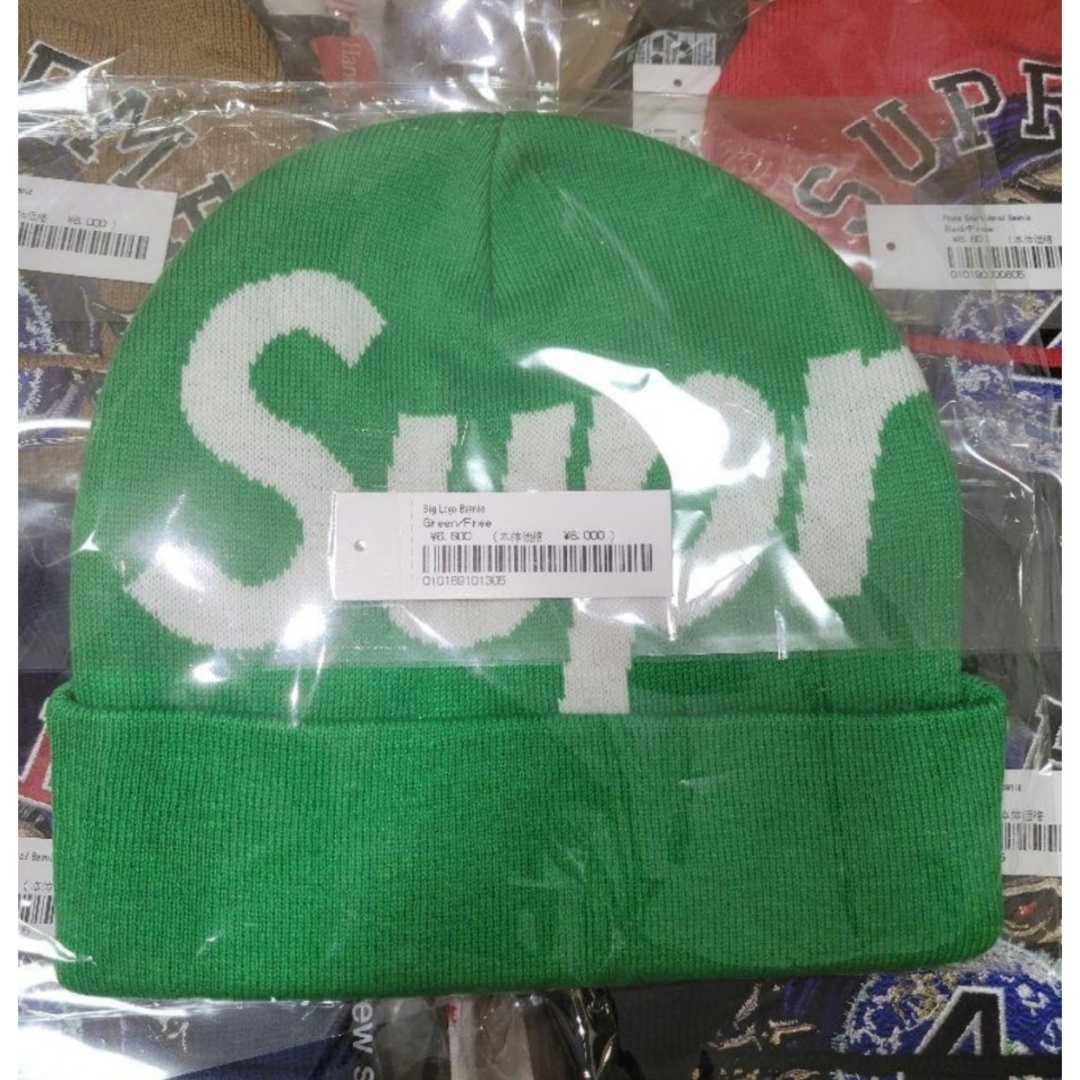 0　希少カラー　完売品　Supreme Big Logo Beanie 緑