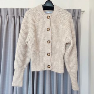 ザラ(ZARA)のZARA＊リブニットカーディガン(ニット/セーター)