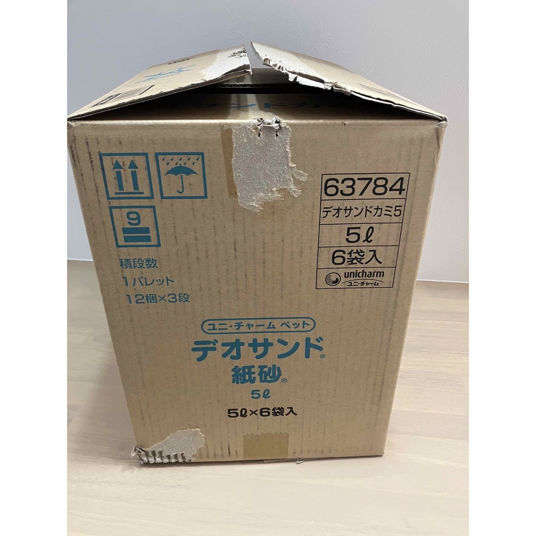 Unicharm(ユニチャーム)のデオサンド　ギュッと固まる紙砂　5L×6袋 その他のペット用品(猫)の商品写真