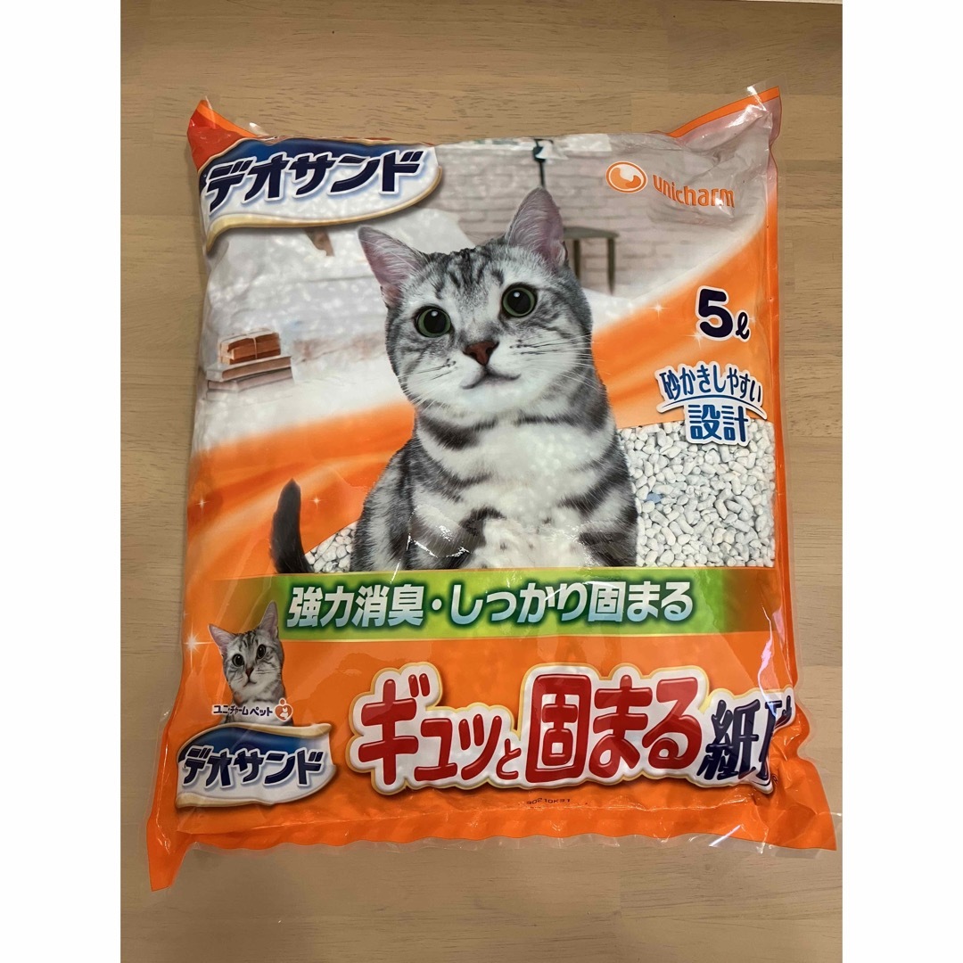 Unicharm(ユニチャーム)のデオサンド　ギュッと固まる紙砂　5L×6袋 その他のペット用品(猫)の商品写真